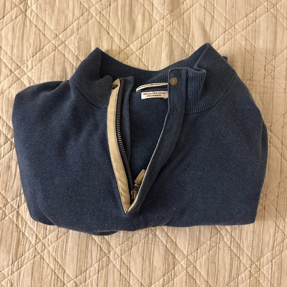 vintage Peter Millar Quarter Zip Sweater oversized